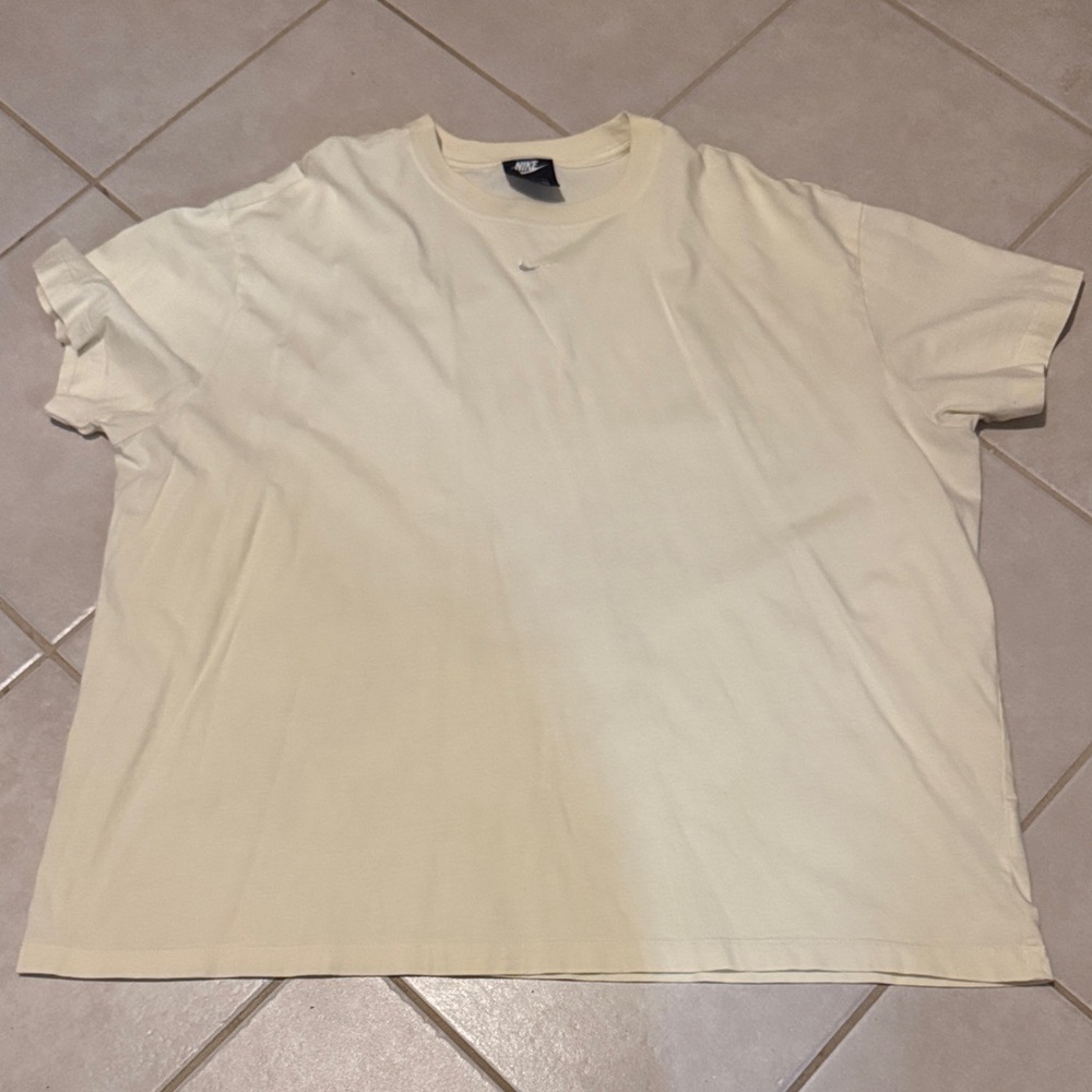 Yellowish/Cream Nike Crop Shirt